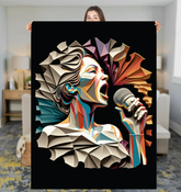 Melody of the Moon Sherpa Blanket